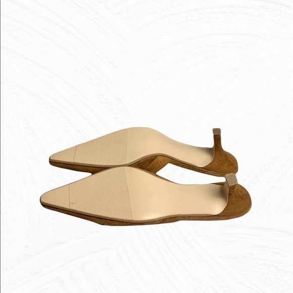 Delicious New in Box Golden Brown Brocade Heels Slides Wm 6.5 - Picture 8 of 8